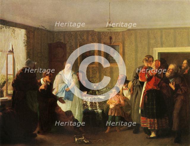 'Congratulating the Young', 1861, (1965). Creator: Grigori Grigoryevich Myasoedov.