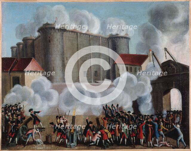 Storming of the Bastille, July 14, 1789. Creator: Unknown.