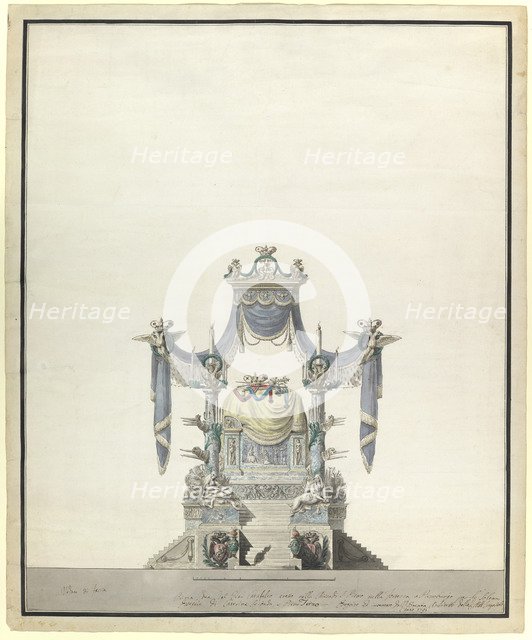 Catafalque for the Empress Catherine the Great (1729-1796), 1796. Artist: Brenna, Vincenzo (1745-1820)