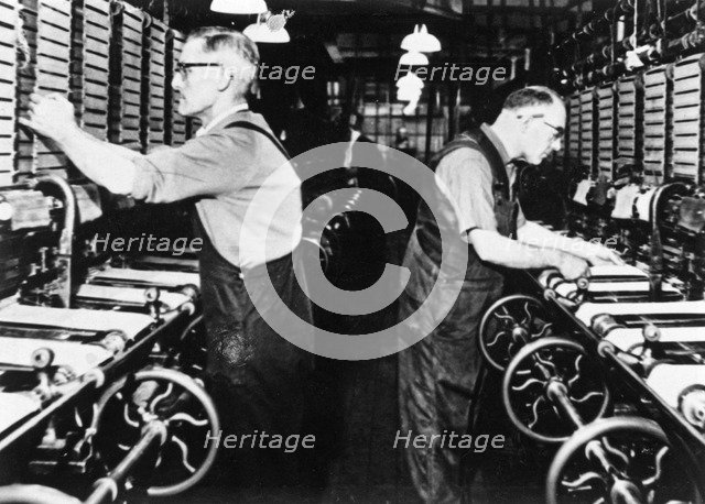 Ben Walton's lace factory, Garden Lane. Nottingham, Nottinghamshire, c1930s. Artist: Unknown