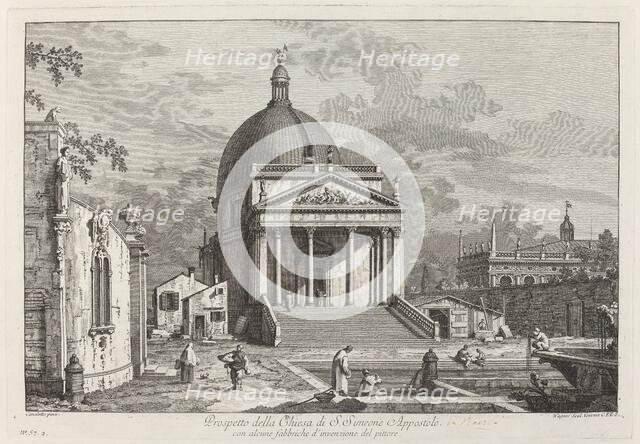 Prospetto della Chiesa di S. Simeone Appostolo, 1742. Creator: Joseph Wagner.