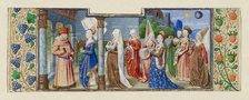 Philosophy Presenting the Seven Liberal Arts to Boethius, about 1460-1470. Creator: Master of Coetivy.