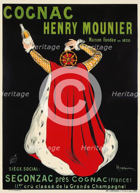 Henri Mounier Cognac, c. 1910. Creator: Cappiello, Leonetto (1875-1942).
