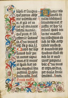 Decorated Text Page; Missal, about 1500-1505. Creator: Unknown.