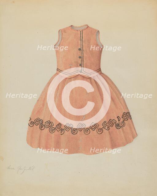 Child's Dress, c. 1937. Creator: Sara Garfinkel.