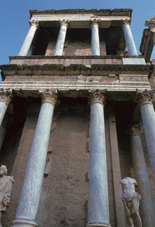 Roman theatre in Merida, Spain, 1st century BC. Artist: Unknown