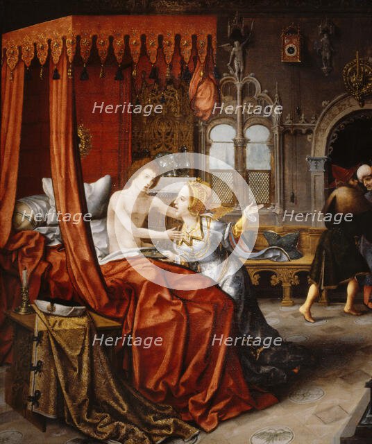 Amnon Attacking Tamar, c1520. Creator: Jan van Dornicke.