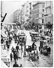 Broadway and Spring Street, New York City, USA, 1867 (1955). Artist: Unknown