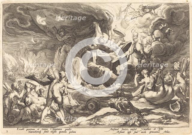 The Fall of Phaeton. Creator: Goltzius, Workshop of Hendrick, after Hendrick Gol.