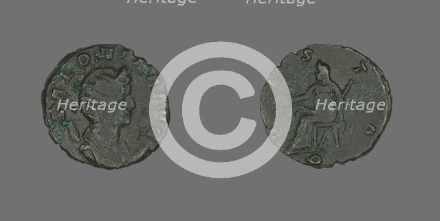 Antoninianus (Coin) Portraying Empress Salonina, 260-268. Creator: Unknown.