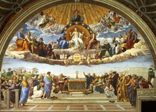 Disputation of the Holy Sacrament (La disputa del sacramento) , 1509-1510. Creator: Raphael (Raffaello Sanzio da Urbino) (1483-1520).