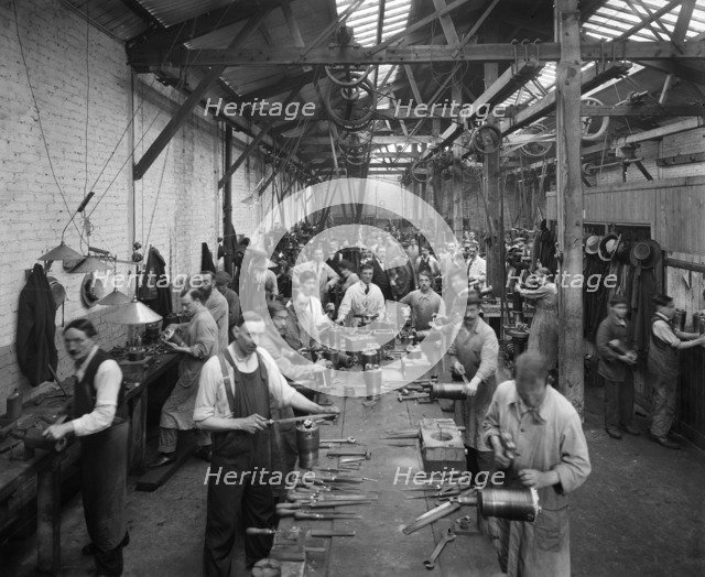 Belgian Munition Works, Clevedon Road, Barnes, Richmond, London, September 1918. Artist: Adolph Augustus Boucher.