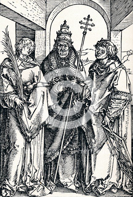 'Saints Stephen, Sixtus and Lawrence', 1508 (1906). Artist: Albrecht Durer.