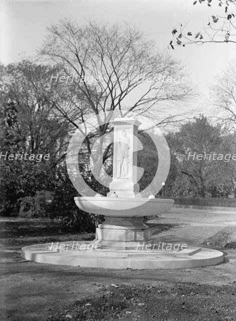 Fountain In Memory of Butt And Millet, South of White House, 1912.  Creator: Harris & Ewing.