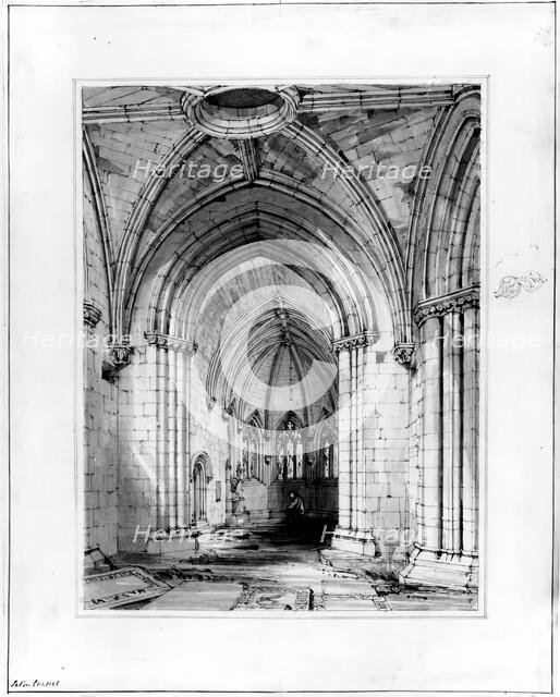 Seton Chapel - Interior looking East, 1848-1852. Creator: Robert William Billings.