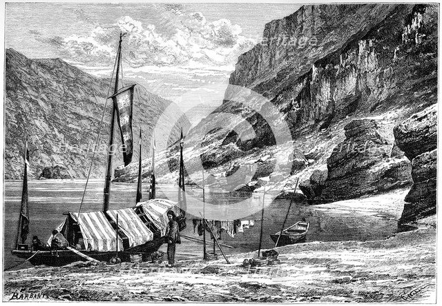 The Upper Yangtse-Kiang, China, 1895.Artist: Weber