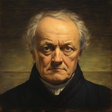AI Image - Portrait of William Blake, 1800s, (2023). Creator: Heritage Images.