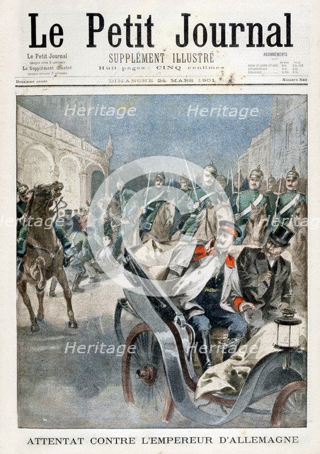 Attack against the Emperor of Germany, 1901. Artist: Unknown