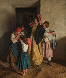 The Godmother's Farewell (After Confirmation), 1859. Creator: Ferdinand Georg Waldmuller.