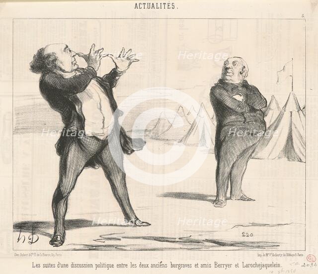 Les suites d'une discussion politique ..., 19th century. Creator: Honore Daumier.