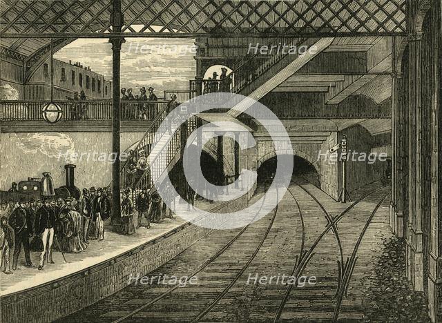 'King's Cross Underground Station in 1868', (c1876). Creator: Unknown.