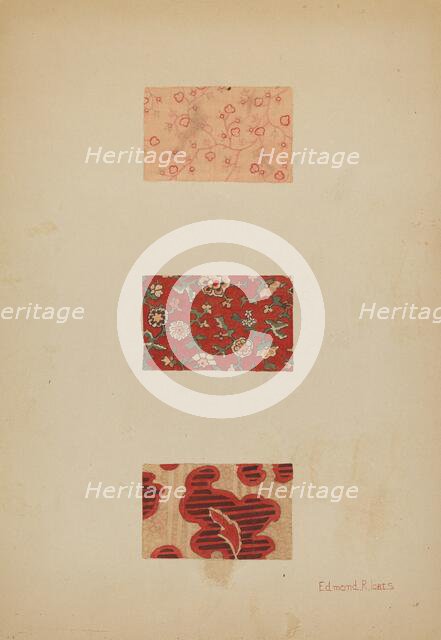 Textile Samples, c. 1938. Creator: Edmond Lorts.