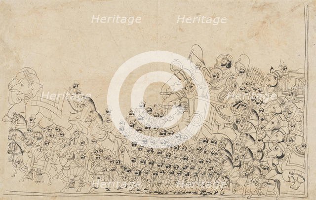 A Ruler in Procession, early 19th century. Creator: Unknown.