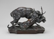 Panther Seizing a Stag, n.d.. Creator: Antoine-Louis Barye.