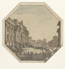 Trevi Fountain, seen from the West, 1787-1811. Creator: Victor Jean Nicolle.
