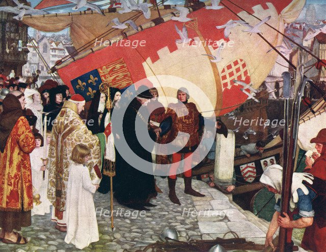 'The Departure of John and Sebastian Cabot...on their First Voyage of Discovery in 1497', 1906. Artist: Unknown