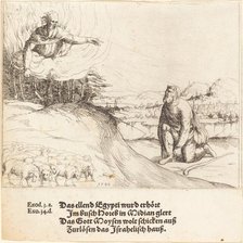 Moses and the Burning Bush, 1548. Creator: Augustin Hirschvogel.