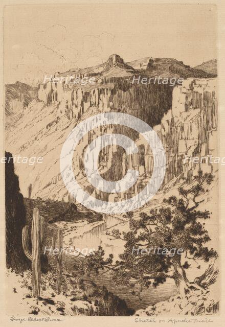 Sketch on Apache Trail, Arizona, c. 1929. Creator: George Elbert Burr.