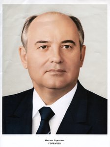 Mikhail Gorbachev, leader of the Soviet Union, 1985. Artist: Unknown