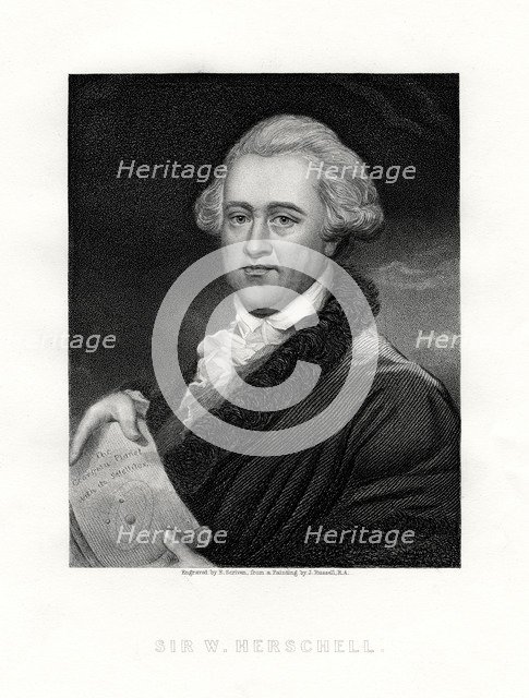 Sir Wilhelm Friedrich Herschel, German-born British astronomer and composer, 19th century.Artist: E Scriven