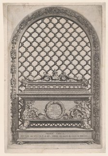 The Tomb of Pietro and Giovanni de' Medici from The Tombs of the Medici, 1570. Creator: Cornelis Cort.