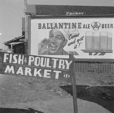 Sign in the Negro section, Daytona Beach, Florida, 1943. Creator: Gordon Parks.