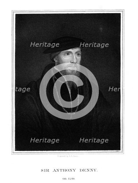 Sir Anthony Denny, courtier of Henry VIII, (1827).Artist: TA Dean