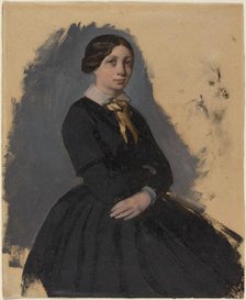 Young Woman in Black, 1861/1865. Creator: Edgar Degas.