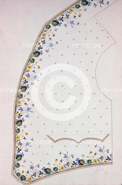 Waistcoat Design, England, 1830s/40s. Creator: Unknown.