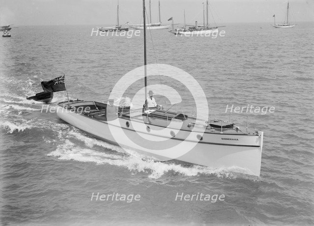 The cabin cruiser 'Minnehaha', 1914. Creator: Kirk & Sons of Cowes.