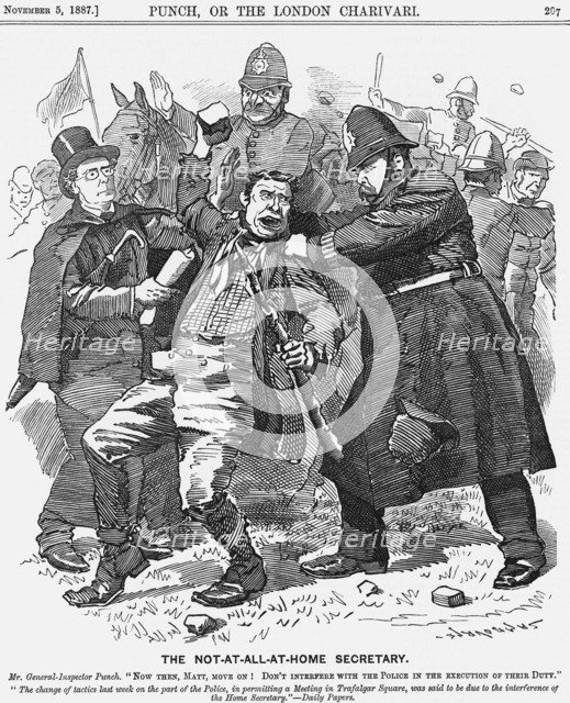 'The Not-At-All-At-Home Secretary', 1887. Artist: Edward Linley Sambourne