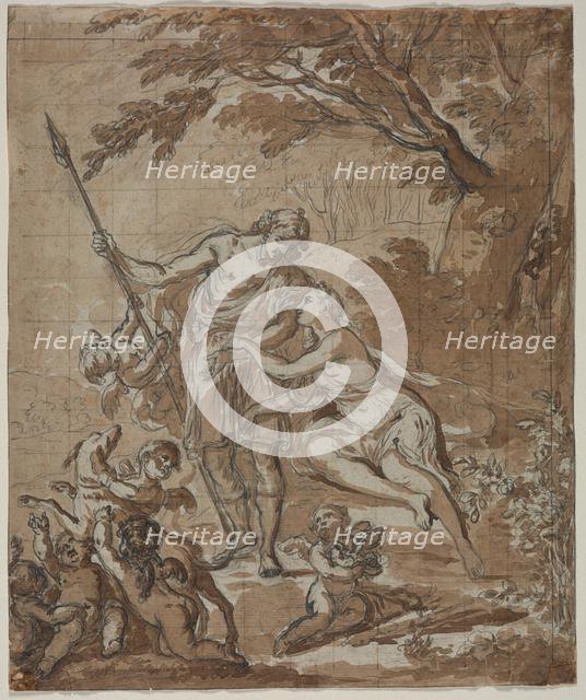 Venus and Adonis, 1713. Creator: Unknown.