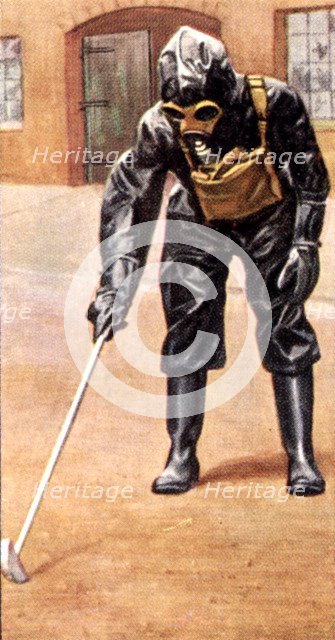 Air Raid Precautions, cigarette card, British, 1938. Artist: Unknown