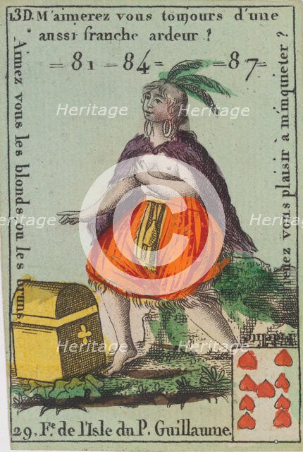 F.e de l'Isle du P. Guillaume from Playing Cards (for Quartets) 'Costumes des..., 1700-1799. Creator: Anon.