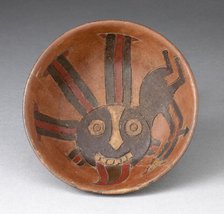 Bowl with Anthropomorphic Figure, 650/150 B.C. Creator: Unknown.