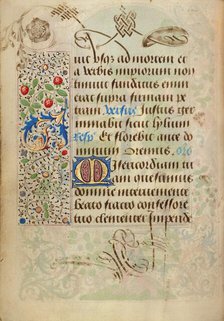 Decorated Text Page; Prayer Book of Charles the Bold, 1469. Creator: Nicolas Spierinc.