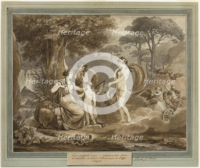 Venus Presents Cupid to  Calypso, from The Adventures of Telemachus, Book 7, 1808. Creator: Bartolomeo Pinelli.