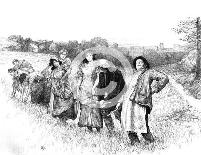 Scene from "Tess of the D'Urbervilles", by Thomas Hardy, 1891. Creator: Hubert von Herkomer.