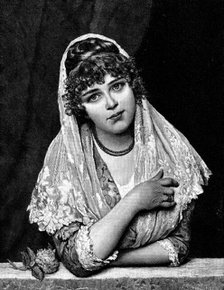 "Fiammetta" - picture by Eugene von Blaas, 1890.  Creator: Unknown.