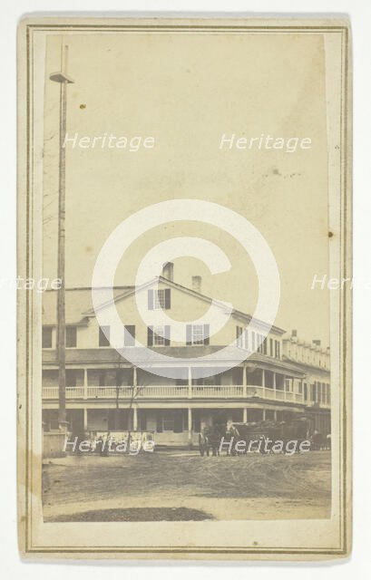 Cushing's Photographic Rooms, Woodstock, Vermont, USA, 19th century.  Creator: W. A. King.